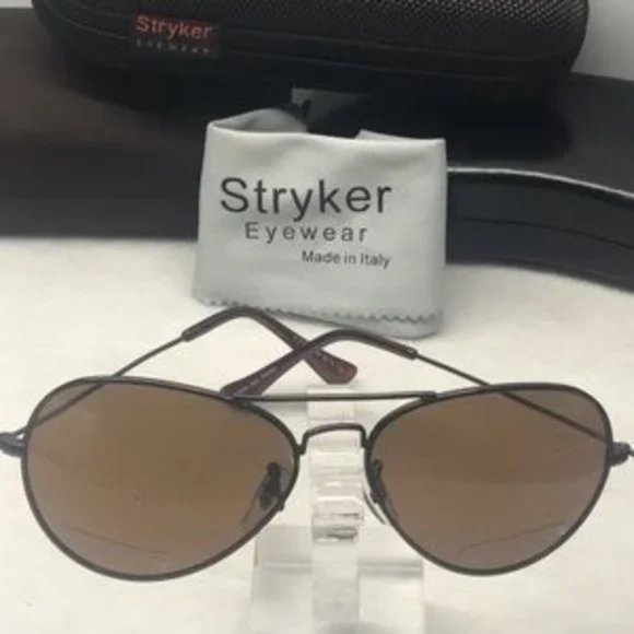 Polarized Stryker sunglass Gold & Green (G15) Lens - Picture 2 of 8